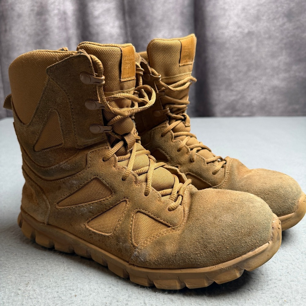 Reebok‎ Sublite Cushion Tactical Boots RB8809 Coyote Brown Mens 8.5M ASTM F2413